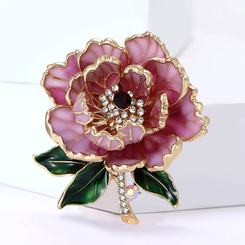 Κράμα με ζιρζόνια σε σχήμα άνθους πιόνια - βραχιόλι για γυναίκες - κομψό φλοράλ κόσμημα