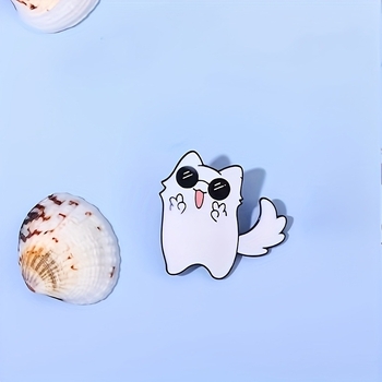 Παιδική μεταλλική καρφίτσα με σήμα νίκης γάτας και πατούσα – ψευδάργύρος, διαμαντοενσωμάτωση, κλείσιμο με ρολό