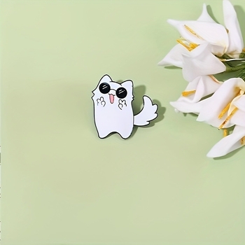 Παιδική μεταλλική καρφίτσα με σήμα νίκης γάτας και πατούσα – ψευδάργύρος, διαμαντοενσωμάτωση, κλείσιμο με ρολό