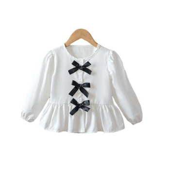 Κοριτσίστικος μακρυμάνικος κάρντιγκαν με 3D διακόσμηση πεταλούδας, κούμπωμα με μία σειρά κουμπιών, ύφασμα από πολυεστερικό μείγμα (80%), κατάλληλο για άνοιξη και φθινόπωρο