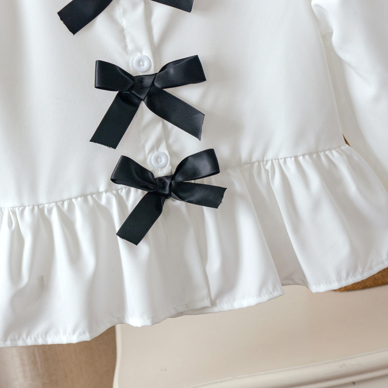 Cardigan pentru fete, mâneci lungi, decor 3D în formă de fluture, închidere cu nasturi pe un singur rând, țesătură din amestec poliester (80%), potrivit pentru primăvară și toamnă