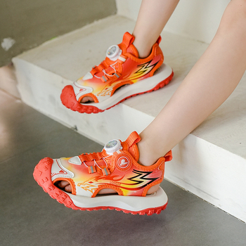 Παιδικά Παπούτσια Παραλίας με Δίκτυωτή Άνω, Σόλα EVA, Κλείσιμο με Περιστρεφόμενο Κουμπί, Μοντέλο Σταθερού Σχεδίου, Για ηλικίες 4–16 ετών