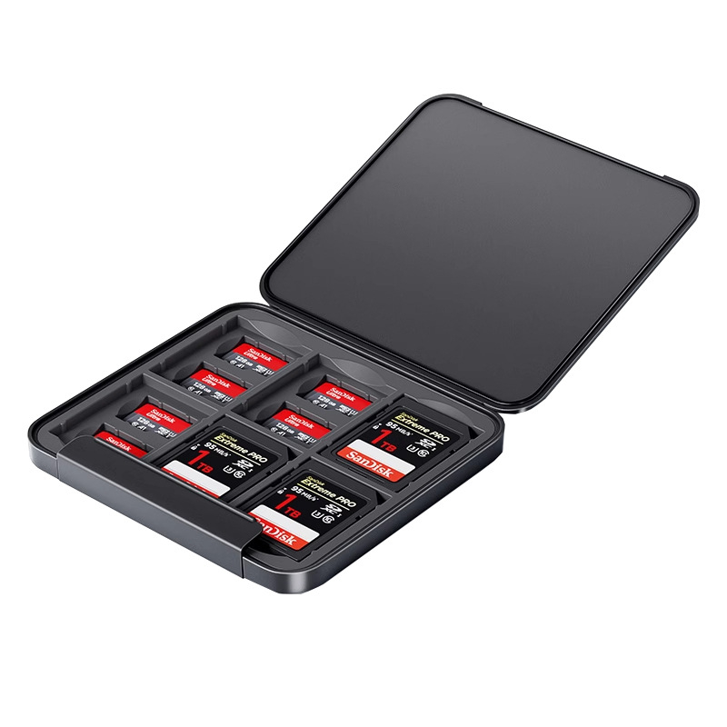 Atminties kortelių saugojimo dėklas – Green Giant Energy llano, šiuolaikiškas minimalistinis apsauginis dėklas SD/atminties kortelėms, CRC10