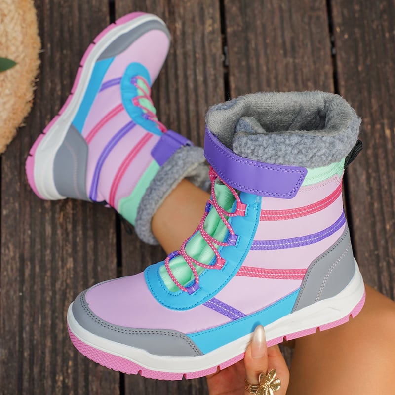 Ghete pentru copii până la gleznă — Stil sportiv, Piele sintetică, Vârsta 7–16 ani