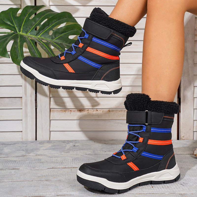 Ghete pentru copii până la gleznă — Stil sportiv, Piele sintetică, Vârsta 7–16 ani