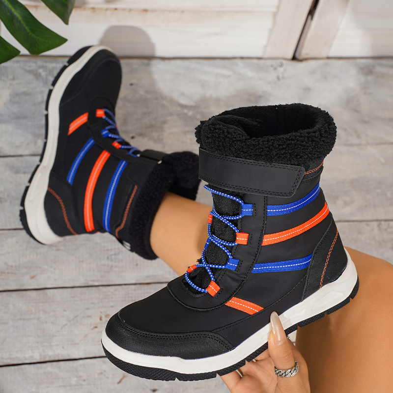 Ghete pentru copii până la gleznă — Stil sportiv, Piele sintetică, Vârsta 7–16 ani