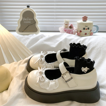 Mary Jane δερμάτινα γυναικεία παπούτσια, στρογγυλός/η μύτης, PU πατενταρισμένο δέρμα, μεσαίο τακούνι 3–5 cm, λουρί με μία αγκράφα, στυλ Ακαδημαϊκό