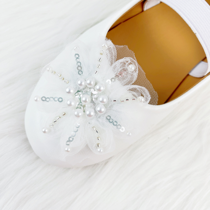 Παιδικά παπούτσια μπαλέτου από τεχνητό δέρμα — στυλ πριγκίπισσας, για κορίτσια 4–16 ετών