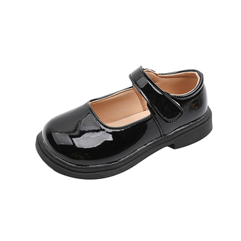 Mergaitėms odinės bateliai - PU viršus, gumos padas, Velcro užsegimas, korėjietiškas stilius, pavasaris-ruduo