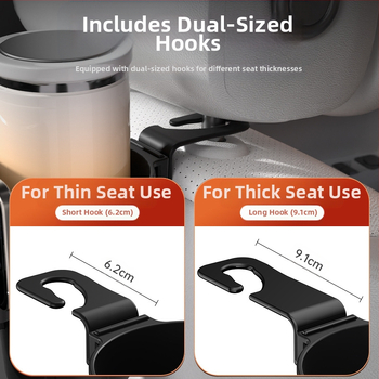 Органайзер за облегалката на автомобилната седалка с държач за вода и телефон, пластмасов, висящ монтаж, универсална съвместимост, печат на лого възможен