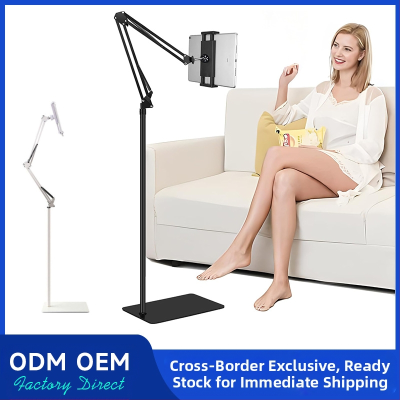 Suport de podea pentru telefon și tabletă, montaj superior reglabil, din aliaj, compatibil universal