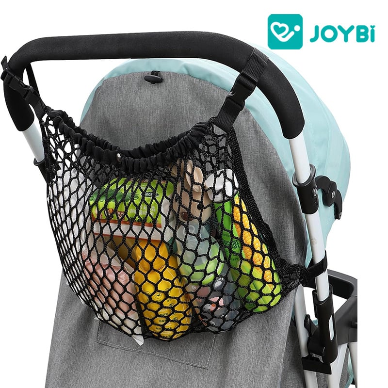 Joybi poliestera pakaramā soma bērnu ratiņiem — liela ietilpība, saliekama, pārnēsājams režģveida uzglabāšanas organizētājs (D101111)