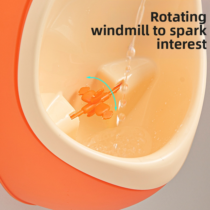 Detský stojací pisoár pre chlapcov, na stenu namontovaný, ekologický PP materiál, vhodný pre vek 0–8 rokov