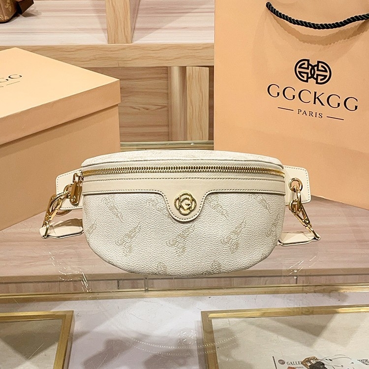 Louis Messier Γυναικεία Τσάντα Ώμου — αστικός μινιμαλισμός, PVC, σχήμα κελύφους, κλείσιμο με φερμουάρ.