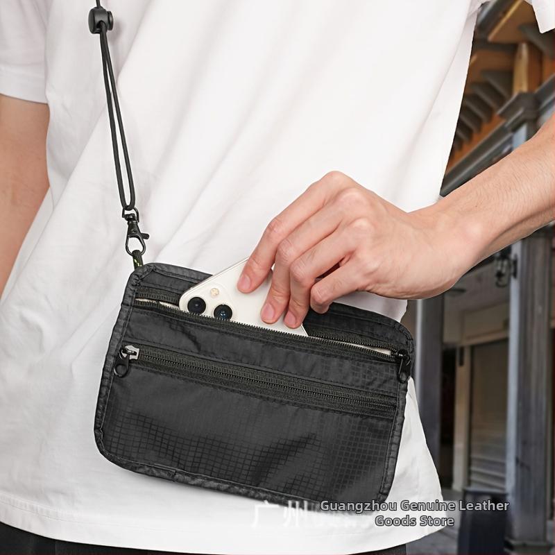 Pánska crossbody taška – nylon, RFID blokovanie, proti krádeži, vodoodolná, štýl Business Elite