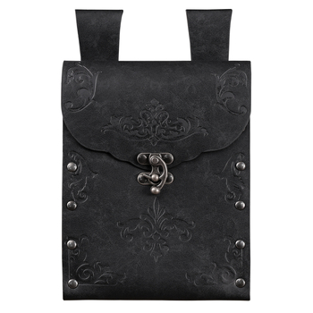 Viduslaiku reljēvāta ādas plecu soma, ziemeļniecisks Viking stila cosplay rekvizīts, komplekts 4 gab., zīmols Baji, pieaugušajiem