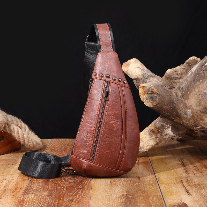 Geantă crossbody pentru piept - PU material, vară 2024, utilizare zilnică