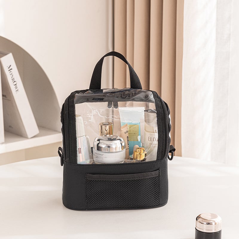 Geantă de machiaj din Oxford, impermeabilă, căptușită cu nailon, culoare uni, pentru utilizare zilnică