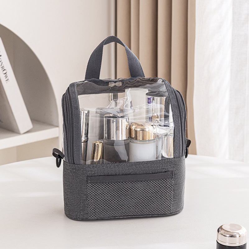 Geantă de machiaj din Oxford, impermeabilă, căptușită cu nailon, culoare uni, pentru utilizare zilnică