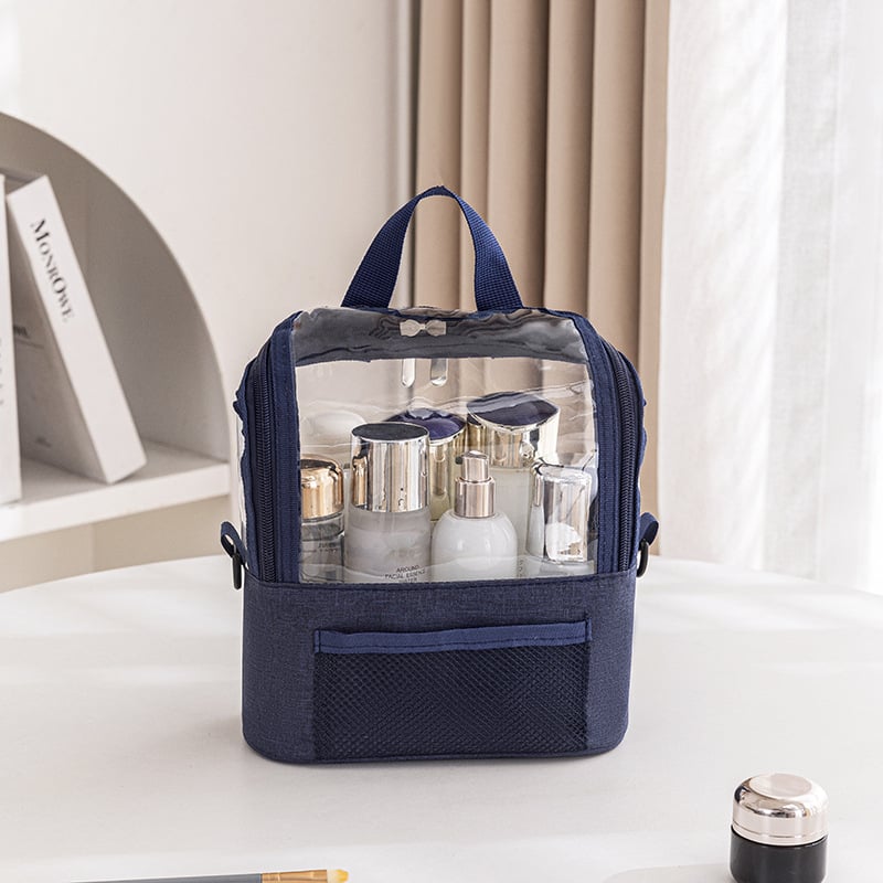 Geantă de machiaj din Oxford, impermeabilă, căptușită cu nailon, culoare uni, pentru utilizare zilnică