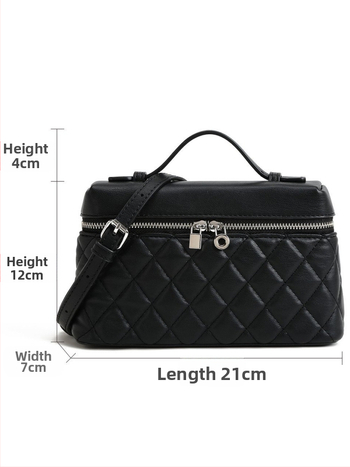 PU Box Bag – αστική μινιμαλιστική τσάντα χειρός με φερμουάρ, θήκη τηλεφώνου, επένδυση πολυεστέρα