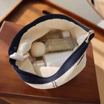 Miucatch Κεντημένο εθνικό στυλ εσωτερικό νεσεσέρ ταξιδιού — φορητό υφασμάτινο νεσεσέρ με φερμουάρ, κομψό συμπαγές σχέδιο