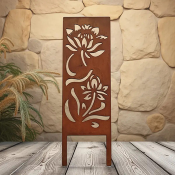 Geležinis gėlių skydelis vėjo užtvara žemei – sodui ir vejai, modernus minimalistinis stilius (ST001)