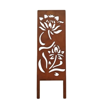 Σιδερένιο πάνελ με άνθη για φράγμα ανέμου – βάση εδάφους για κήπο και γκαζόν, μοντέρνο μινιμαλιστικό στυλ (ST001)