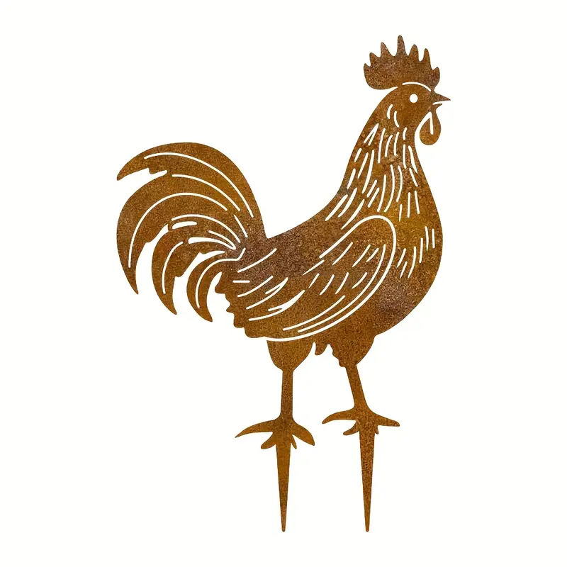 Suport de grădină cu cocoș (Material: Fier; Categoria: Suport decorativ metal pentru flori; Stil: Modern minimalist; Cod produs: ST001)