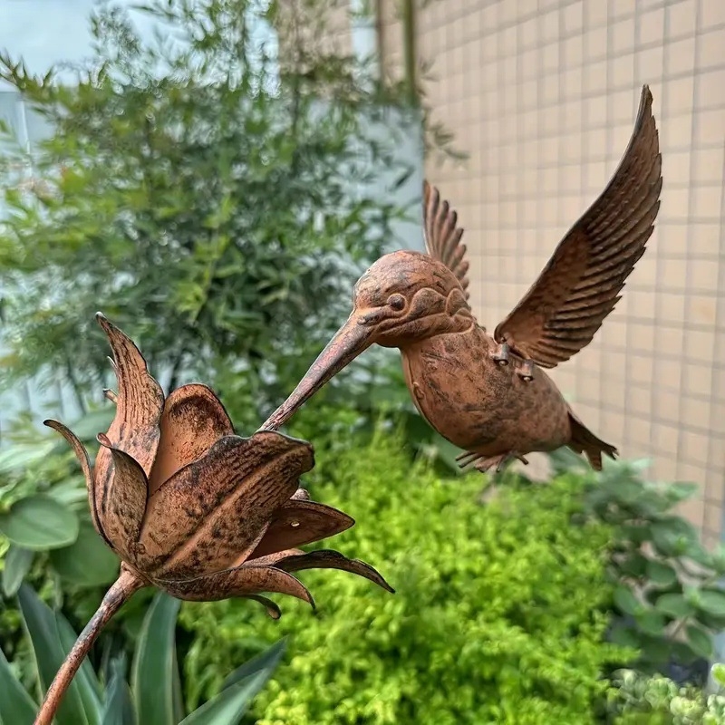 Σιδερένιο διακοσμητικό κήπου σε σχήμα kingfisher, αγροτικό στυλ (Υλικό: Σίδηρος; Κατηγορία: Διακόσμηση; Χρήσεις: Κήπος; Αριθμός προϊόντος: 6345344)