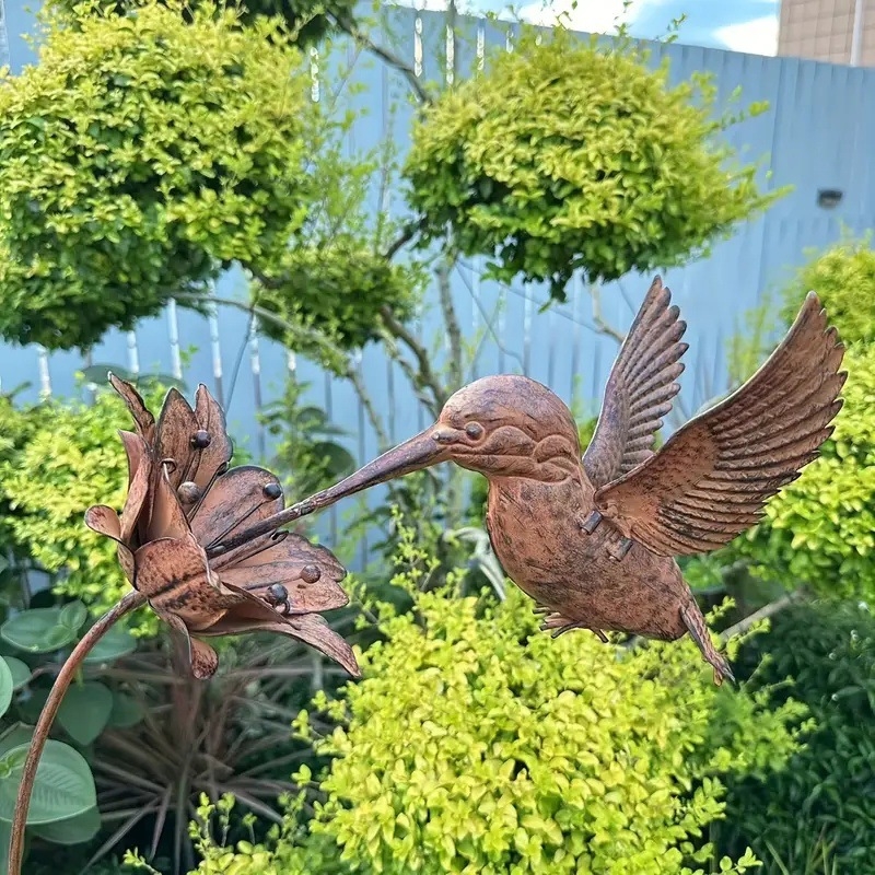 Σιδερένιο διακοσμητικό κήπου σε σχήμα kingfisher, αγροτικό στυλ (Υλικό: Σίδηρος; Κατηγορία: Διακόσμηση; Χρήσεις: Κήπος; Αριθμός προϊόντος: 6345344)