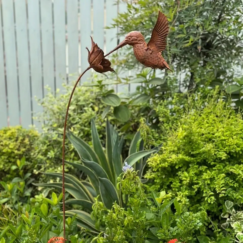 Σιδερένιο διακοσμητικό κήπου σε σχήμα kingfisher, αγροτικό στυλ (Υλικό: Σίδηρος; Κατηγορία: Διακόσμηση; Χρήσεις: Κήπος; Αριθμός προϊόντος: 6345344)