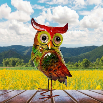 Χειροποίητο μεταλλικό διακοσμητικό κουκουβάγια για το σπίτι – φιγούρα ζώου, κωδικός προϊόντος 123453