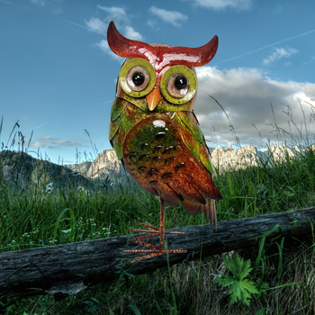 Χειροποίητο μεταλλικό διακοσμητικό κουκουβάγια για το σπίτι – φιγούρα ζώου, κωδικός προϊόντος 123453