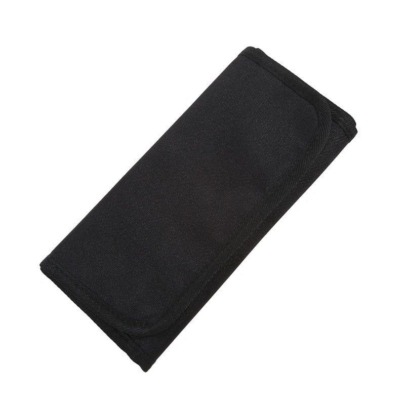 Oxford anyagú összecsukható tárca átlátszó cipzáros zsebbel, többkártyás rekesz és nyugta-tárolóval, uniszex