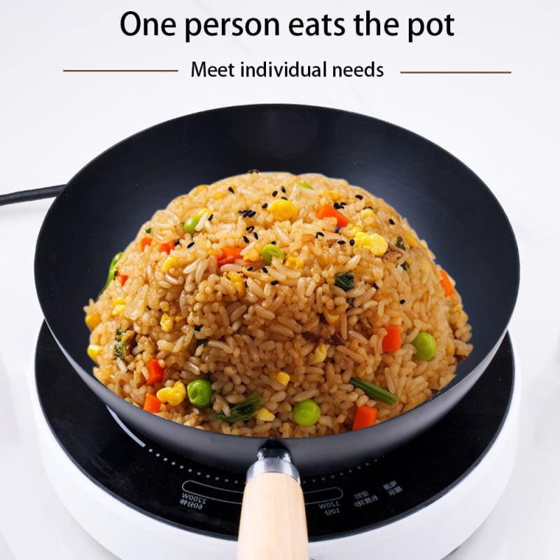 Τηγάνι από χυτοσίδηρο χωρίς επίστρωση με επίπεδη βάση, μοντέλο Non-coated Iron Pan, χωρίς καπάκι, φιλικό προς το περιβάλλον