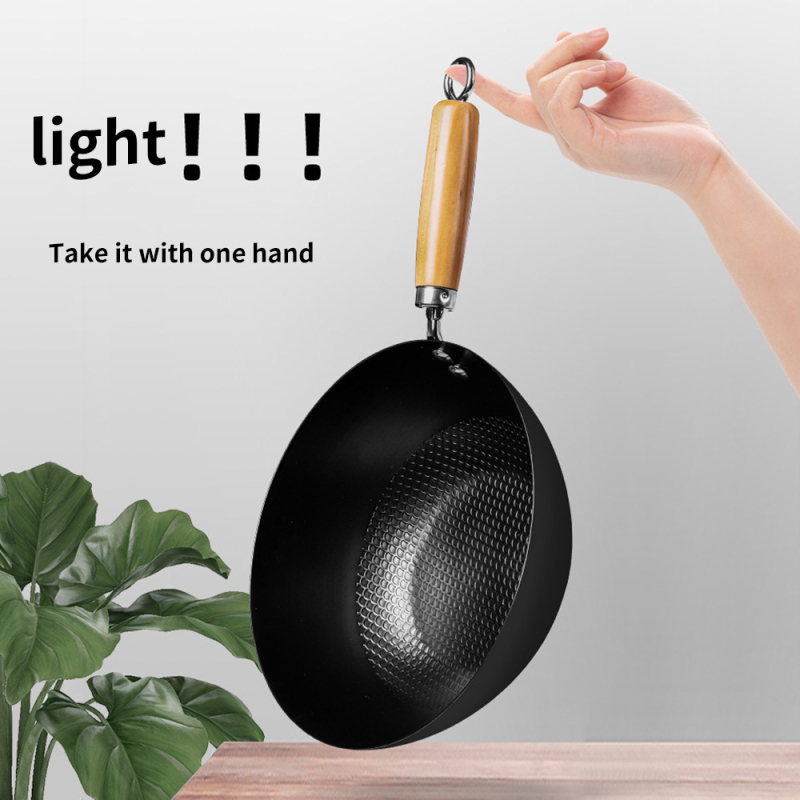 Τηγάνι από χυτοσίδηρο χωρίς επίστρωση με επίπεδη βάση, μοντέλο Non-coated Iron Pan, χωρίς καπάκι, φιλικό προς το περιβάλλον