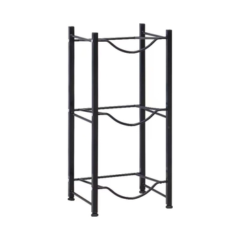 Ράφι νερού με τρεις κάδους, αποσπώμενο δοχείο πόσιμου νερού, κάθετος σχεδιασμός βάσης, χάλυβας άνθρακα, 3 επίπεδα, πολλαπλών χρήσεων