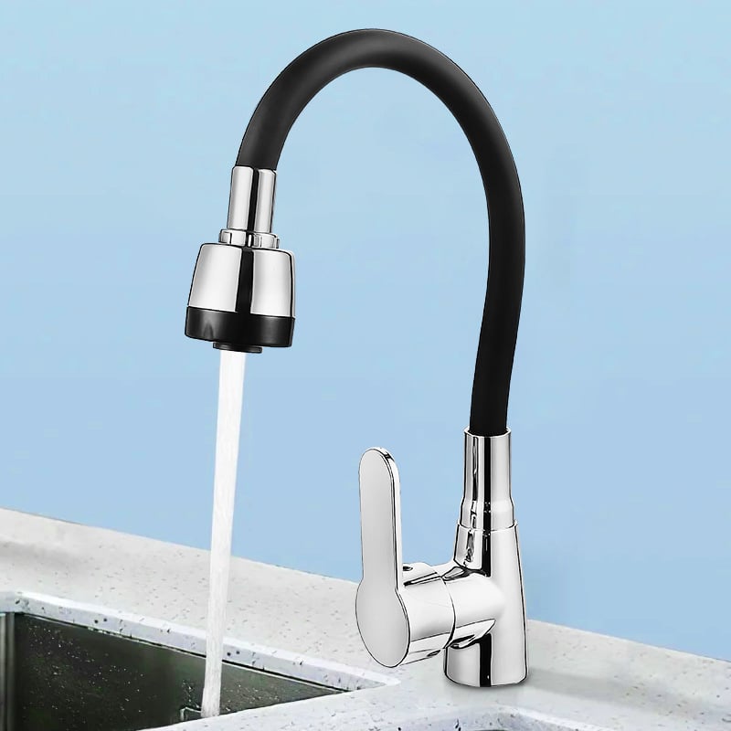 Virtuvės maišytuvas, pasukamas, dviejų į vieną teleskopinis purkštuvas, vienos rankenos maišytuvas, keramikinis vožtuvas, G1/2 jungtis