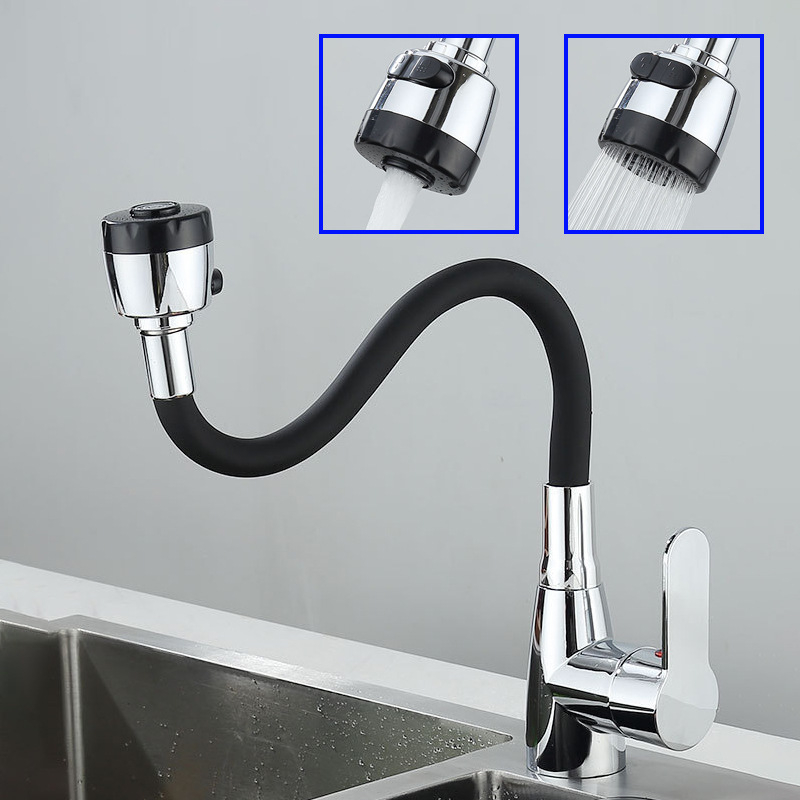 Virtuvės maišytuvas, pasukamas, dviejų į vieną teleskopinis purkštuvas, vienos rankenos maišytuvas, keramikinis vožtuvas, G1/2 jungtis