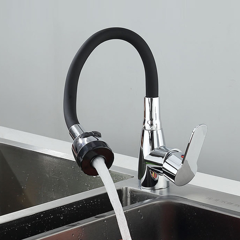 Virtuvės maišytuvas, pasukamas, dviejų į vieną teleskopinis purkštuvas, vienos rankenos maišytuvas, keramikinis vožtuvas, G1/2 jungtis