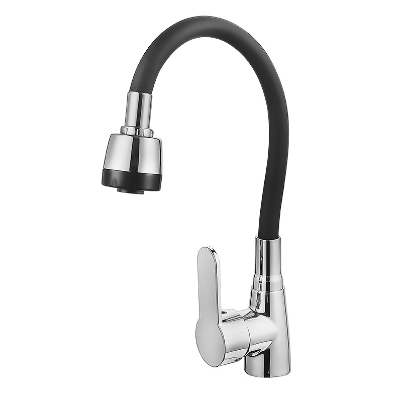 Virtuvės maišytuvas, pasukamas, dviejų į vieną teleskopinis purkštuvas, vienos rankenos maišytuvas, keramikinis vožtuvas, G1/2 jungtis
