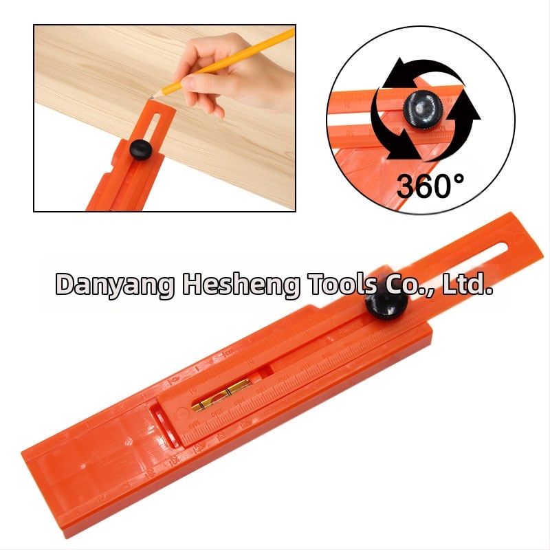 Mr Drill πλαστικός κανόνας τοποθέτησης για ξυλουργική με ακριβές επίπεδο φυσαλίδας, περιστρεφόμενος σε πολλαπλές γωνίες, πολυλειτουργικός