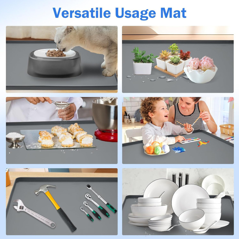 Силиконов комплект подложки за дъното на хладилника, горния панел на пералнята и баня за съхранение (Материал: силикон; Стил: прост и модерен; Съхранение: Баня; Категория: друго организиращо и прахозащита)