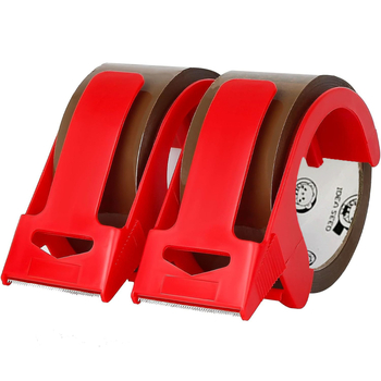 Ταινία συσκευασίας με κόλλα σε υδατική βάση, φιλμ BOPP, υψηλή ιξωδότητα, με 2 κοπτικά, αντοχή 60–80°C