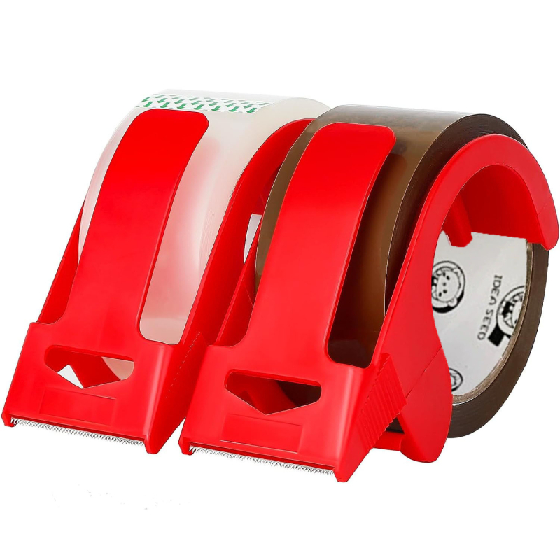 Ταινία συσκευασίας με κόλλα σε υδατική βάση, φιλμ BOPP, υψηλή ιξωδότητα, με 2 κοπτικά, αντοχή 60–80°C