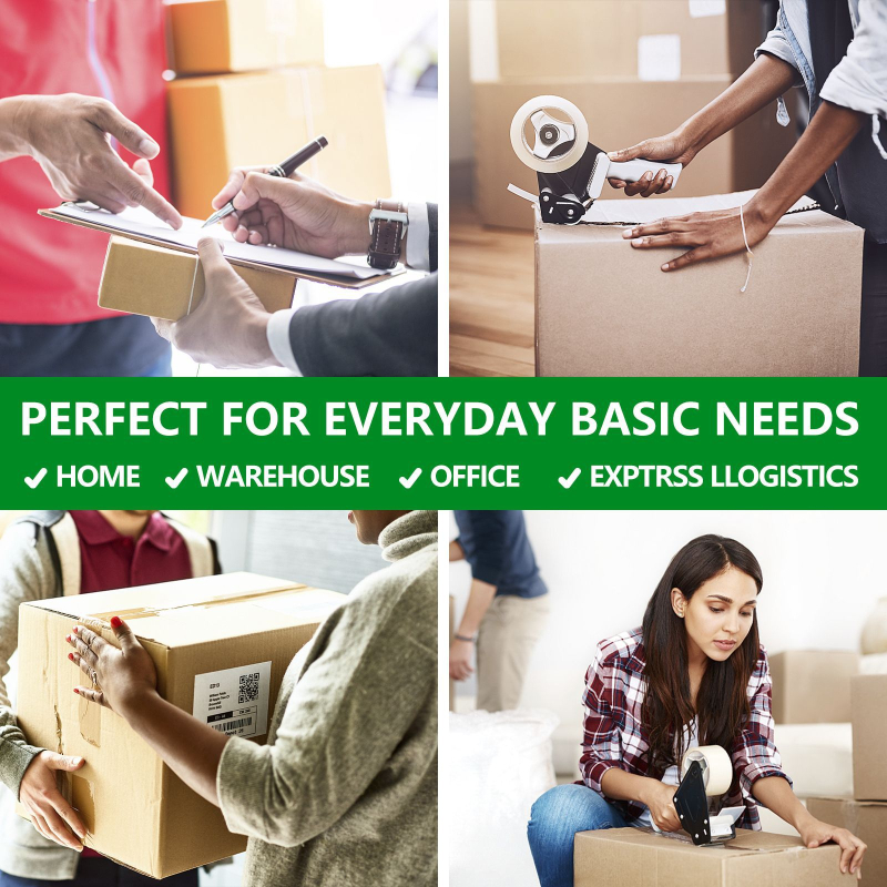 Ταινία συσκευασίας με κόλλα σε υδατική βάση, φιλμ BOPP, υψηλή ιξωδότητα, με 2 κοπτικά, αντοχή 60–80°C