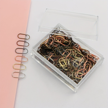 CNJH clipsuri metalice pentru hârtie, formă creativă, ambalate în cutie, model 001