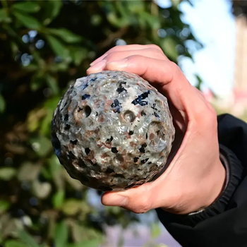 Asztali dísz Flame Stone, Crater Ball, Moon Surface, Crystal (CMS kód)