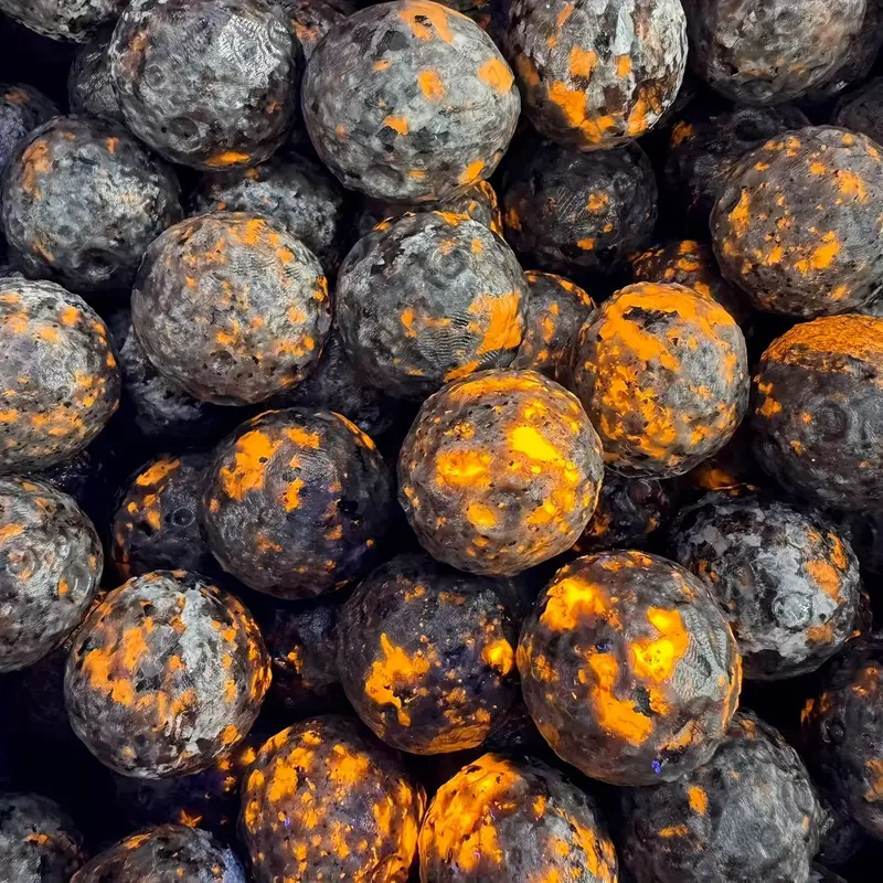 Asztali dísz Flame Stone, Crater Ball, Moon Surface, Crystal (CMS kód)